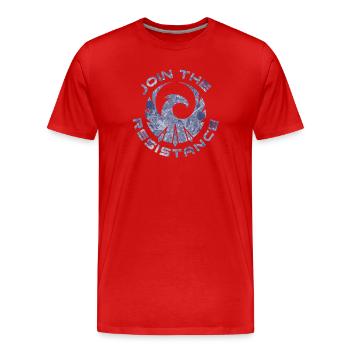 P.R.I.M Join the resistance marmor - Männer Premium Bio T-Shirt - Rot - Vorne - Damien (186cm)