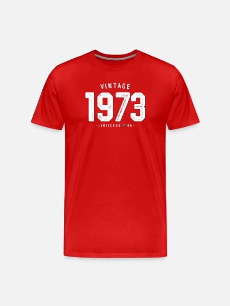 Millésime 1973 Edition Limitée - T-shirt bio Premium Homme - rouge