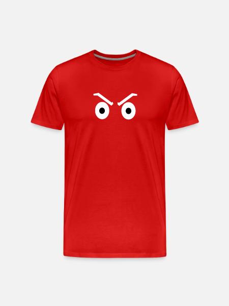 Angry Eyes Clipart - Men's Premium Organic T-Shirt - red