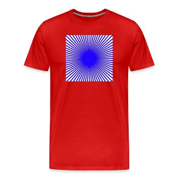 Blue Disc - Men's Premium Organic T-Shirt - red - Front - Damien (186cm)