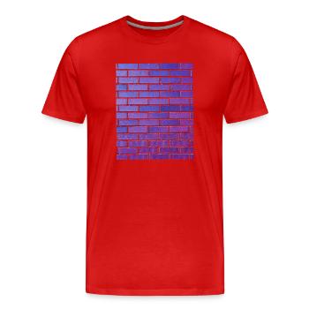 Brick Wall - Men's Premium Organic T-Shirt - red - Front - Damien (186cm)