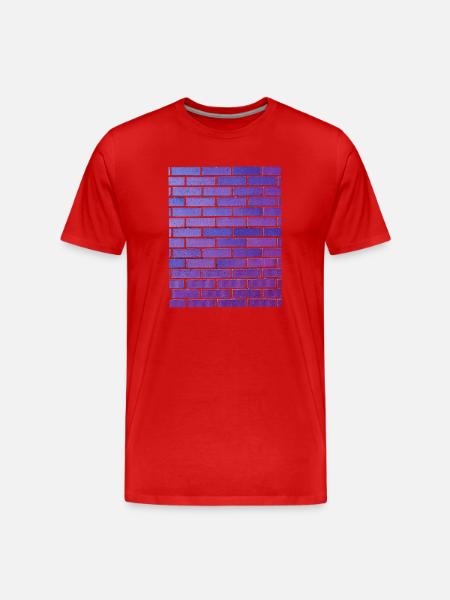 Brick Wall - Men's Premium Organic T-Shirt - red