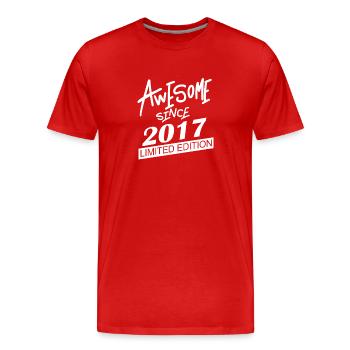 2017 - Vintage 2017 - Fantastic since 2017 - Men's Premium Organic T-Shirt - red - Front - Damien (186cm)