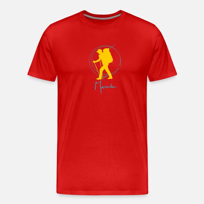gehen - Männer Premium Bio T-Shirt - Rot