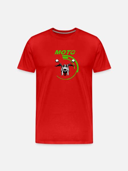 Motorcycle - Men's Premium Organic T-Shirt - red