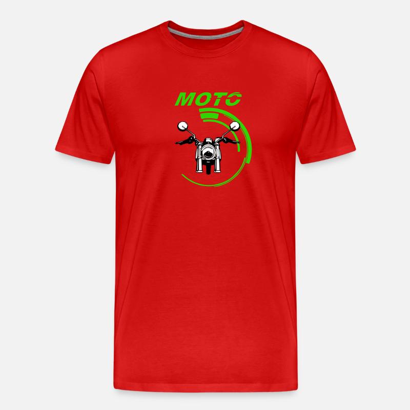 Motorrad - Männer Premium Bio T-Shirt - Rot