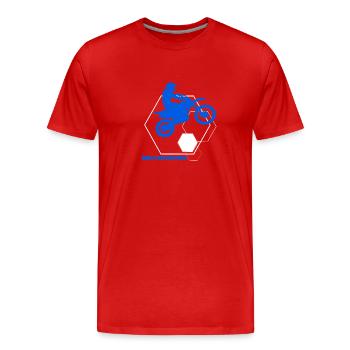 Motocross - Männer Premium Bio T-Shirt - Rot - Vorne - Damien (186cm)