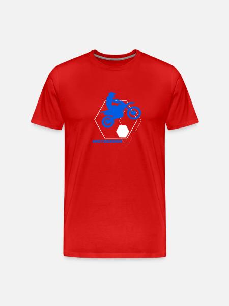 Motocross - Männer Premium Bio T-Shirt - Rot