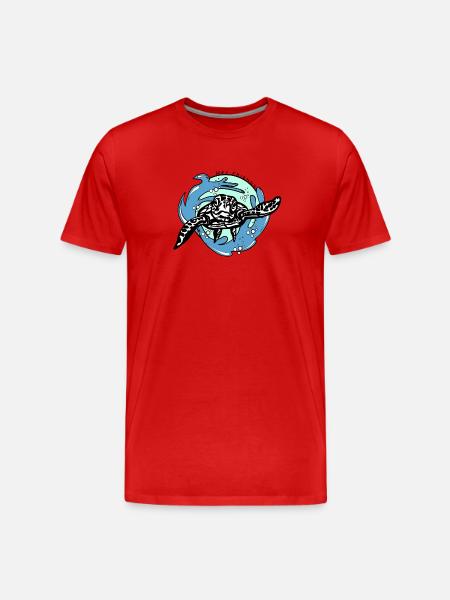 Turtle - Men's Premium Organic T-Shirt - red