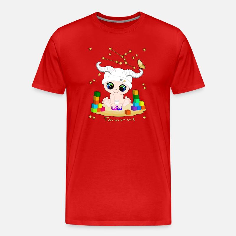sternzeichen_taurus - Männer Premium Bio T-Shirt - Rot