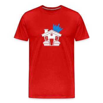 House Roof - Men's Premium Organic T-Shirt - red - Front - Damien (186cm)