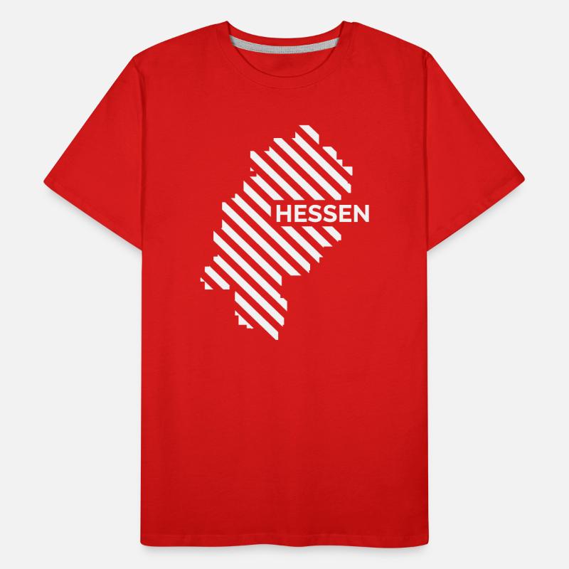 Hessen Karte Männer Premium Bio T-Shirt