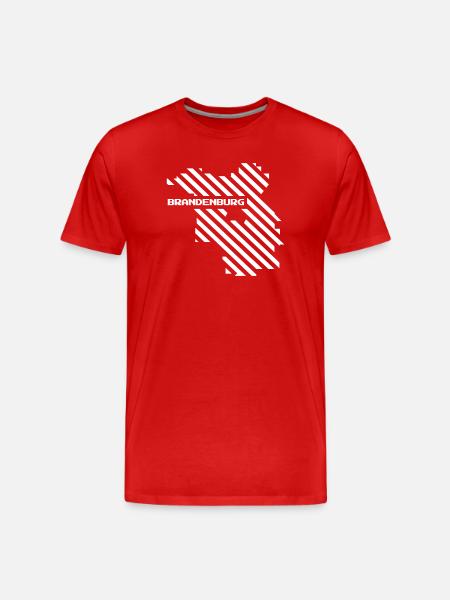 Brandenburg Map - Men's Premium Organic T-Shirt - red