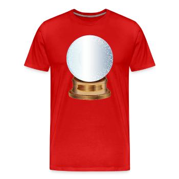 leere nostalgische Schneekugel zum Beschriften - Männer Premium Bio T-Shirt - Rot - Vorne - Damien (186cm)