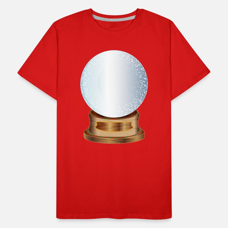 empty nostalgic snow globe to label Men's Premium Organic T-Shirt
