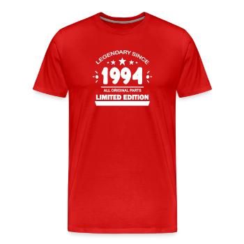 1994 - Born 1994 - Year of construction 1994 - Men's Premium Organic T-Shirt - red - Front - Damien (186cm)
