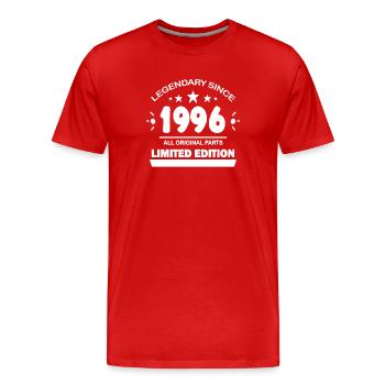1996 - Born 1996 - Year of construction 1996 - Men's Premium Organic T-Shirt - red - Front - Damien (186cm)