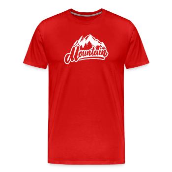 skiing, skiing, skiing - Men's Premium Organic T-Shirt - red - Front - Damien (186cm)