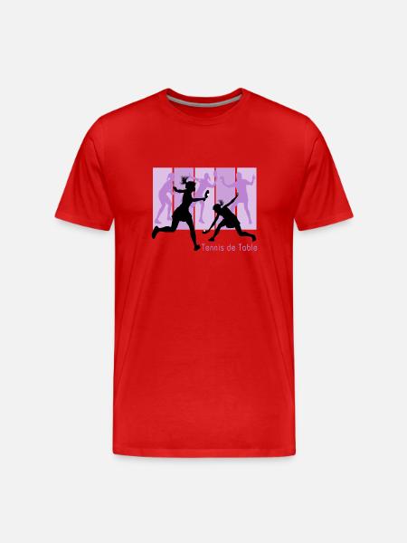 Women's table tennis - Men's Premium Organic T-Shirt - red