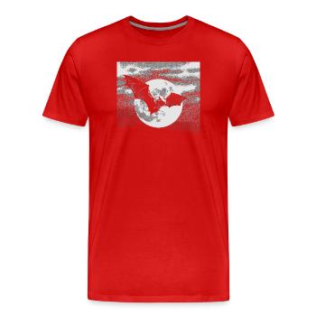 Le vampire - T-shirt bio Premium Homme - rouge - Devant - Damien (186cm)