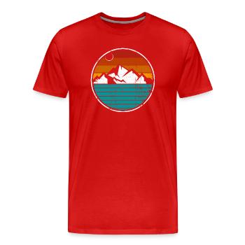 Mountain adventure - Men's Premium Organic T-Shirt - red - Front - Damien (186cm)