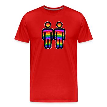 Gleichgeschlechtliche Partnerschaft Liebe Lgbt - Männer Premium Bio T-Shirt - Rot - Vorne - Damien (186cm)