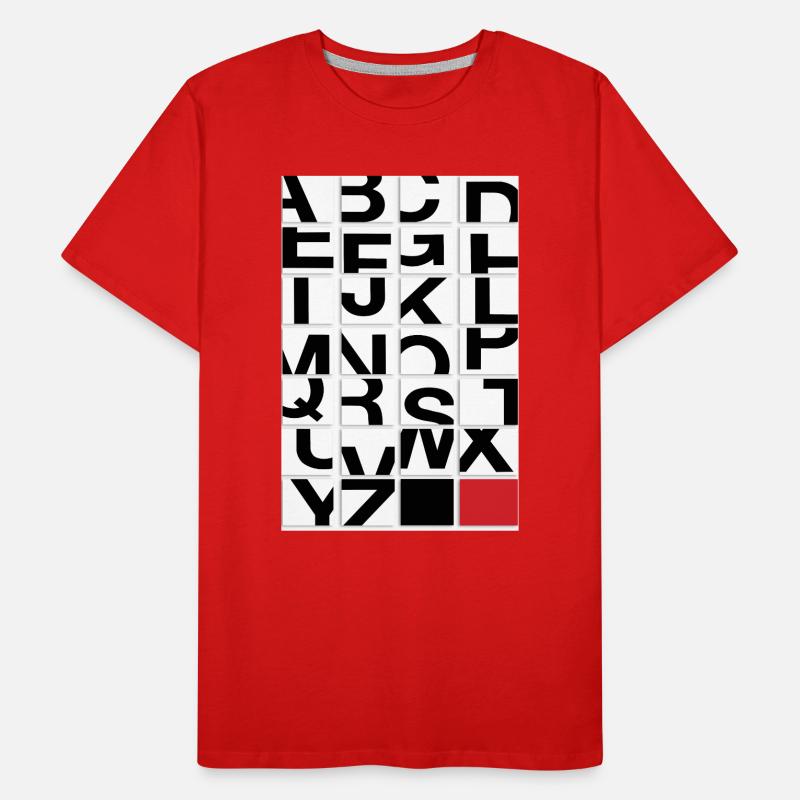 Modern Alphabet – Typography Art Men's Premium Organic T-Shirt