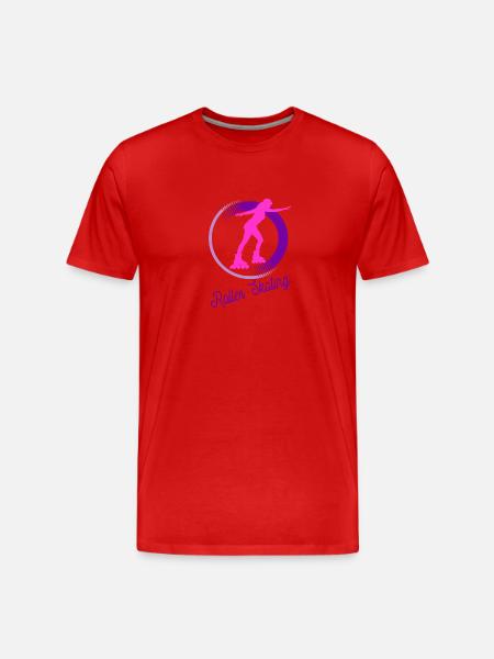 Women's roller skating - Men's Premium Organic T-Shirt - red