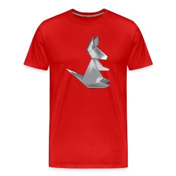 Géométrie Lapin Animaux Symbole Logo icône - T-shirt bio Premium Homme - rouge - Devant - Damien (186cm)