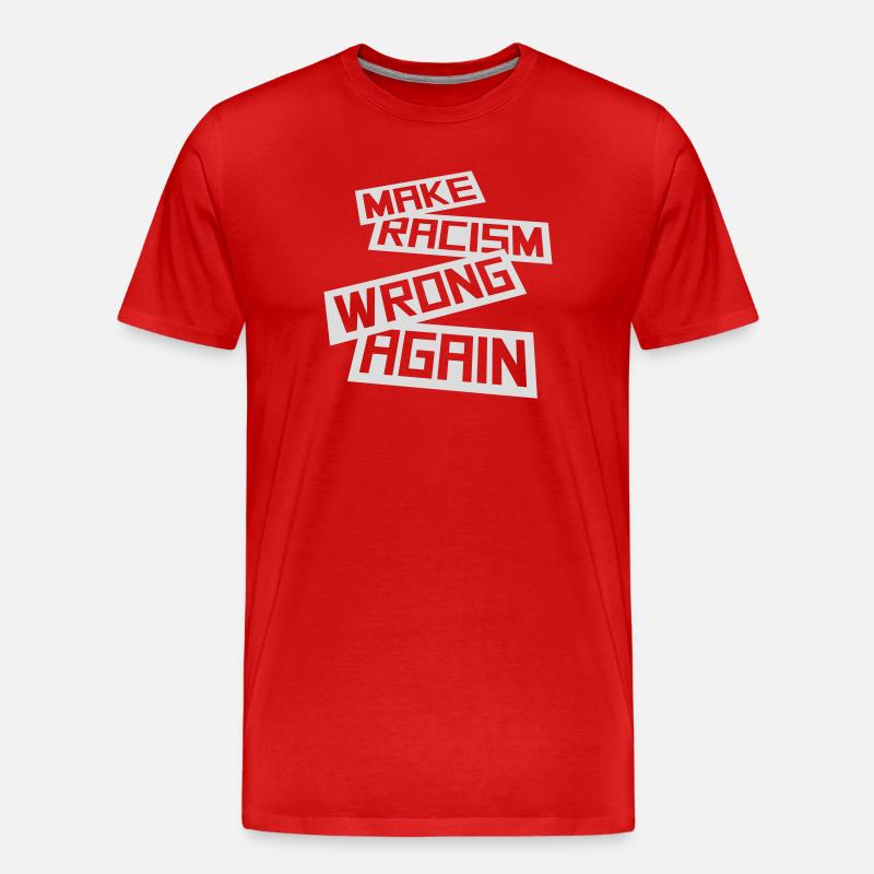 make racism wrong again - Männer Premium Bio T-Shirt - Rot