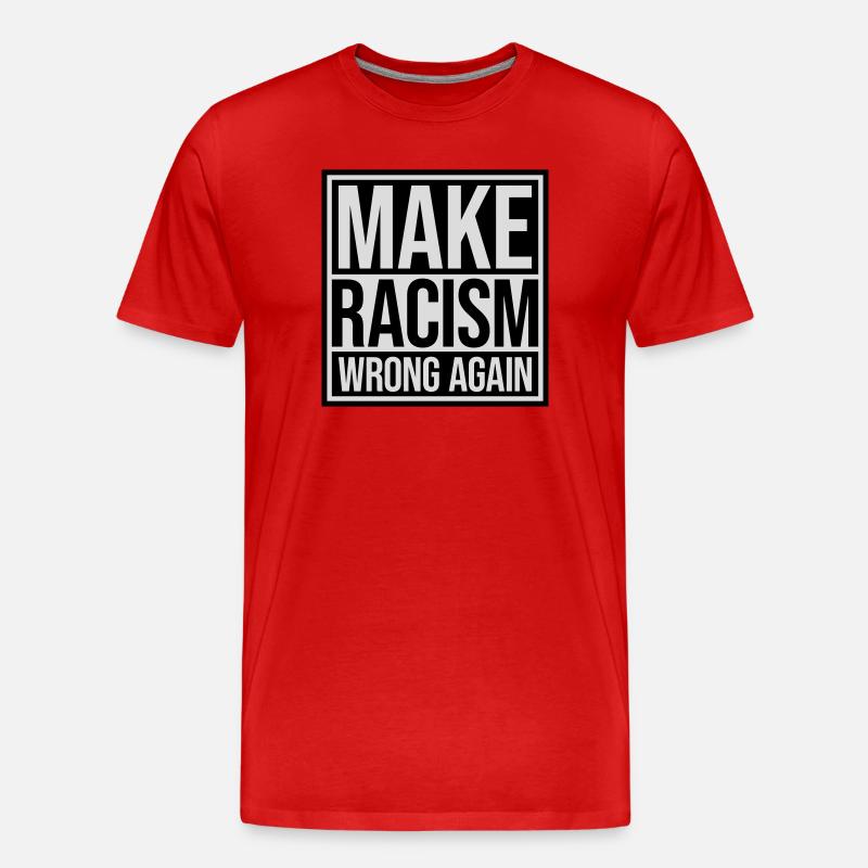 make racism wrong again - Männer Premium Bio T-Shirt - Rot