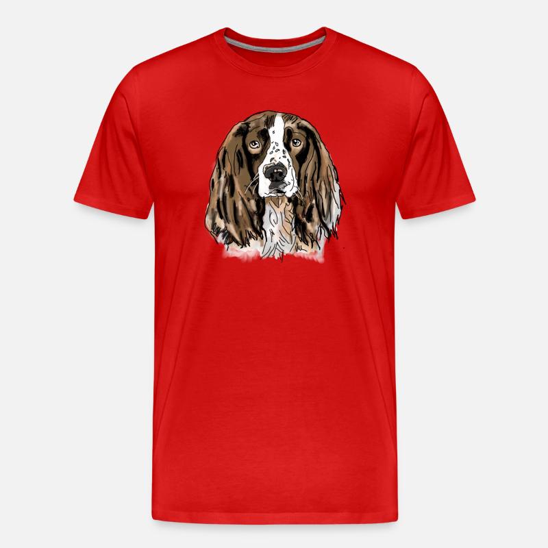 Spaniel - Männer Premium Bio T-Shirt - Rot