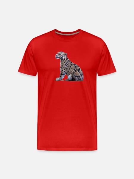 Clouded leopard - Men's Premium Organic T-Shirt - red