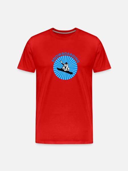 Snowboarding - T-shirt bio Premium Homme - rouge