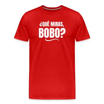 Argentine, foot, fan de foot, qué miras bobo - T-shirt bio Premium Homme - rouge - Devant - Damien (186cm)