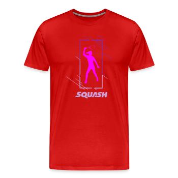 Squash - T-shirt bio Premium Homme - rouge - Devant - Damien (186cm)