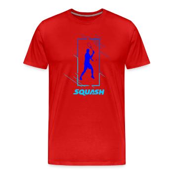 Quetschen - Männer Premium Bio T-Shirt - Rot - Vorne - Damien (186cm)