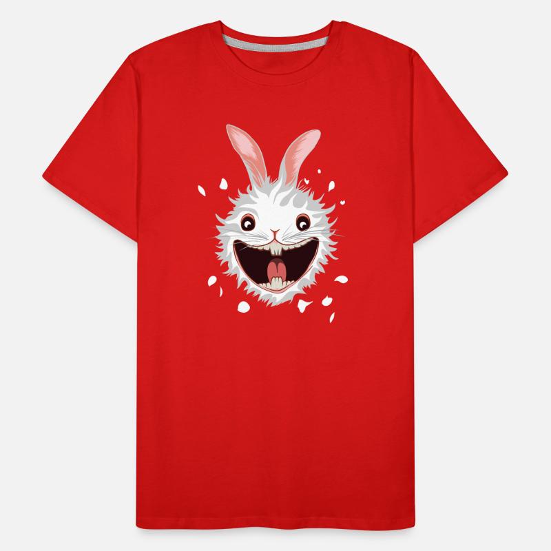 White Rabbit Head Men's Premium Organic T-Shirt