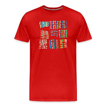 Pon-pon - Men's Premium Organic T-Shirt - red - Front - Damien (186cm)