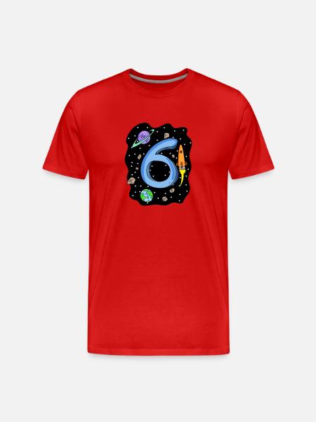 6 ans Jeune astronaute - T-shirt bio Premium Homme - rouge