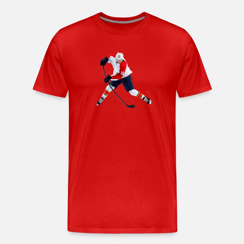 Eishockey - Männer Premium Bio T-Shirt - Rot
