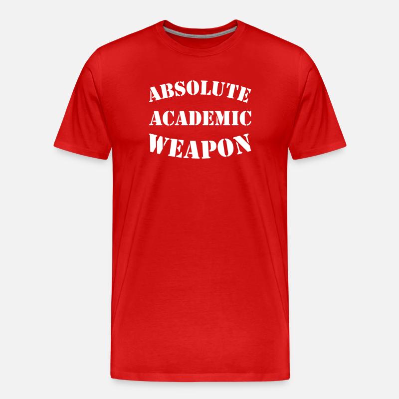 Students Absolute Academic Weapon - Men's Premium Organic T-Shirt - red