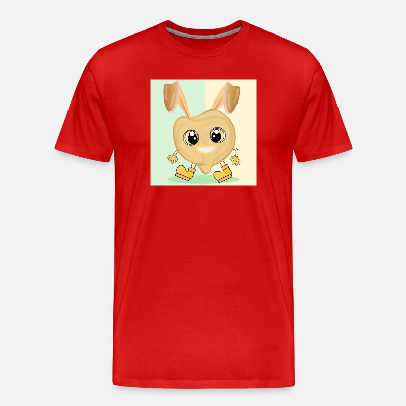 Kichererbse Osterhasen - Männer Premium Bio T-Shirt - Rot