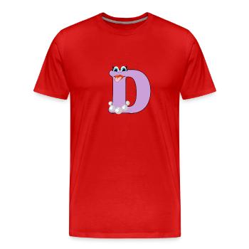 D - T-shirt bio Premium Homme - rouge - Devant - Damien (186cm)