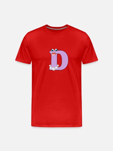 D - Men's Premium Organic T-Shirt - red