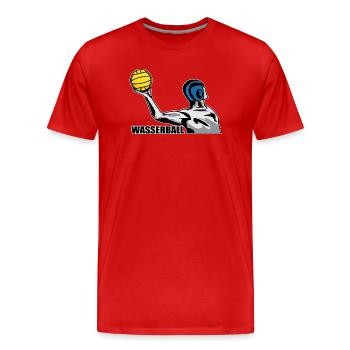 Wasserball - Männer Premium Bio T-Shirt - Rot - Vorne - Damien (186cm)