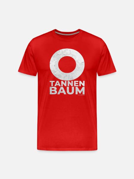 Tannenbaum Stein-Typo - Männer Premium Bio T-Shirt - Rot