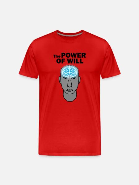 The POWER OF WILL - Men's Premium Organic T-Shirt - red