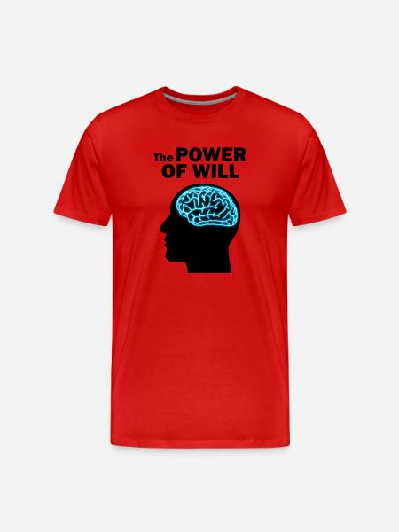 The POWER OF WILL - Men's Premium Organic T-Shirt - red