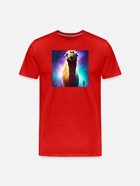 Dromedary Camel - Galaxy Space - Men's Premium Organic T-Shirt - red